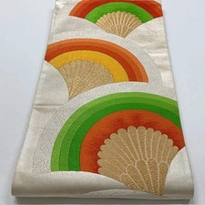 6880 Japanese Vintage Fukuro Obi Belt Kimono Fabric Silk Traditional