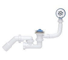 Bathroom Bath Bathtub Drain Waste P-Trap Set with Stainless Steel Strainer