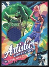 2021-22 PANINI COURT KINGS ARTISTIC ENDEAVORS TYRESE MAXEY GAME WORN USED