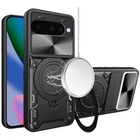 For Google Pixel 11/11 Pro Case Magnetic Ring with Lens Cover + Tempered Glass