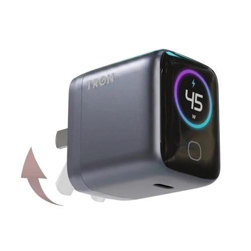 TRON 45W GaN USB-C Wall Charger with Smart Digital Display, Temperature Control - product listing photo