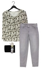 Damenmode Outfit Größe L mit Longsleeve-Shirt in Gr. 42 und Armband