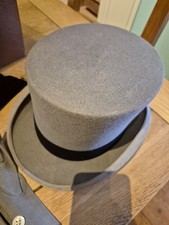 Vintage Christys London Top Hat 6 7/8  With Gloves size 8 And original Box