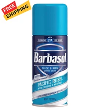 Barbasol Pacific Rush with Caffeine and Menthol Thick & Rich Shaving Cream 7... 