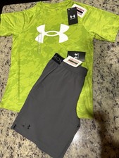 Under Armour Youth Large Boys Shirt And Shorts NWT
