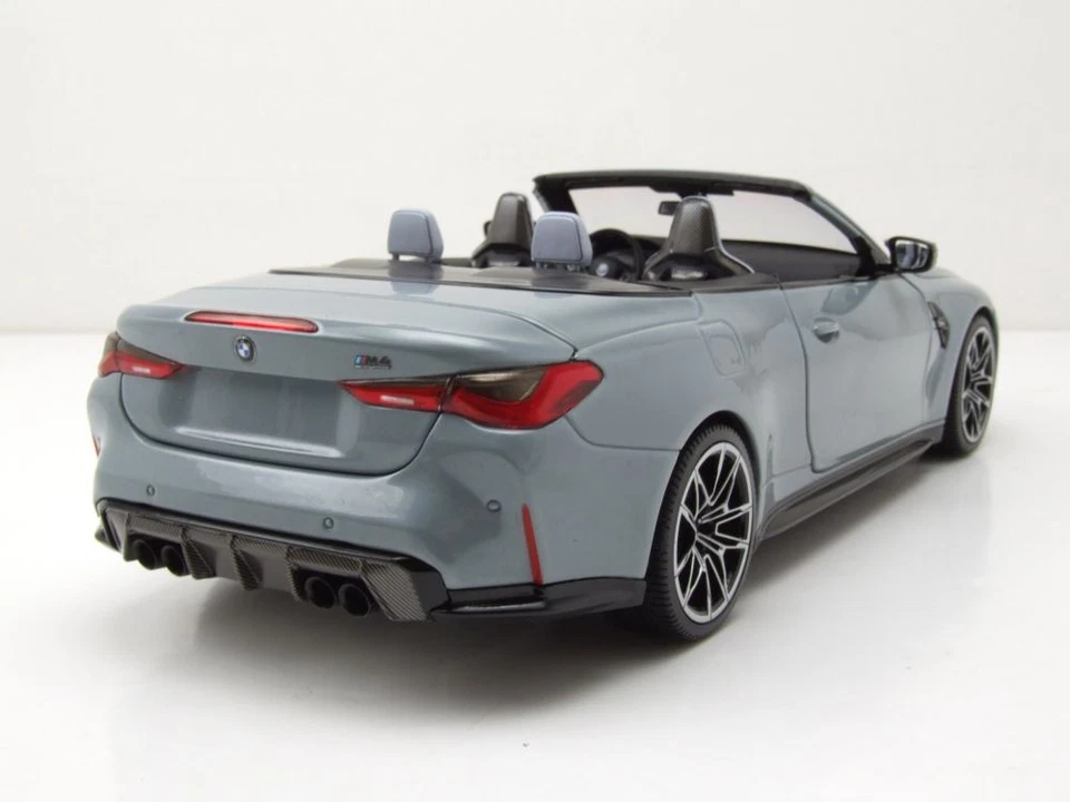 BMW M4 Cabrio 2020 Grigio Metallizzato Modellino Auto 1:18 Minichamps - Immagine 2 di 4