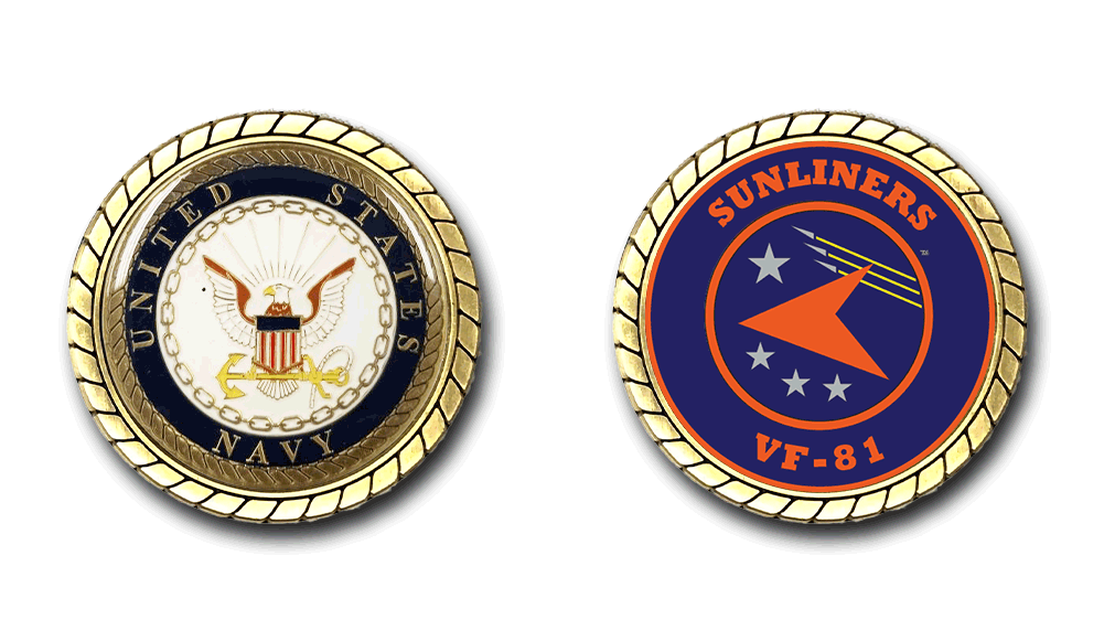 VF-81 Sunliners US Navy Challenge Coin Officially Licensed US Navy