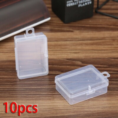 10Pcs Neu Mini Clear Plastic Small Box Schmuck Perlen Lager Boxen Organizer Tool