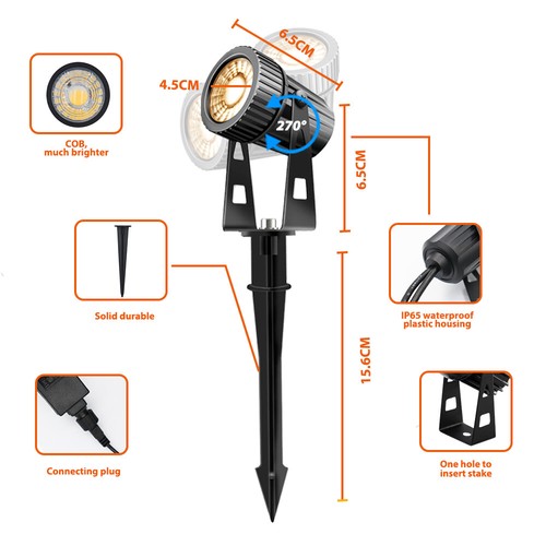6/8er LED COB Gartenstrahler Erdspieß RGBW Warmweiß Außenleuchte Gartenleuchte - Bild 18 von 29