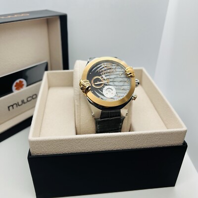 Mulco Gold Tone Chronograph Watch with White Dial. Mulco Gravity Unisex Chronograph 43mm Two Tone Day/Date  main image 3