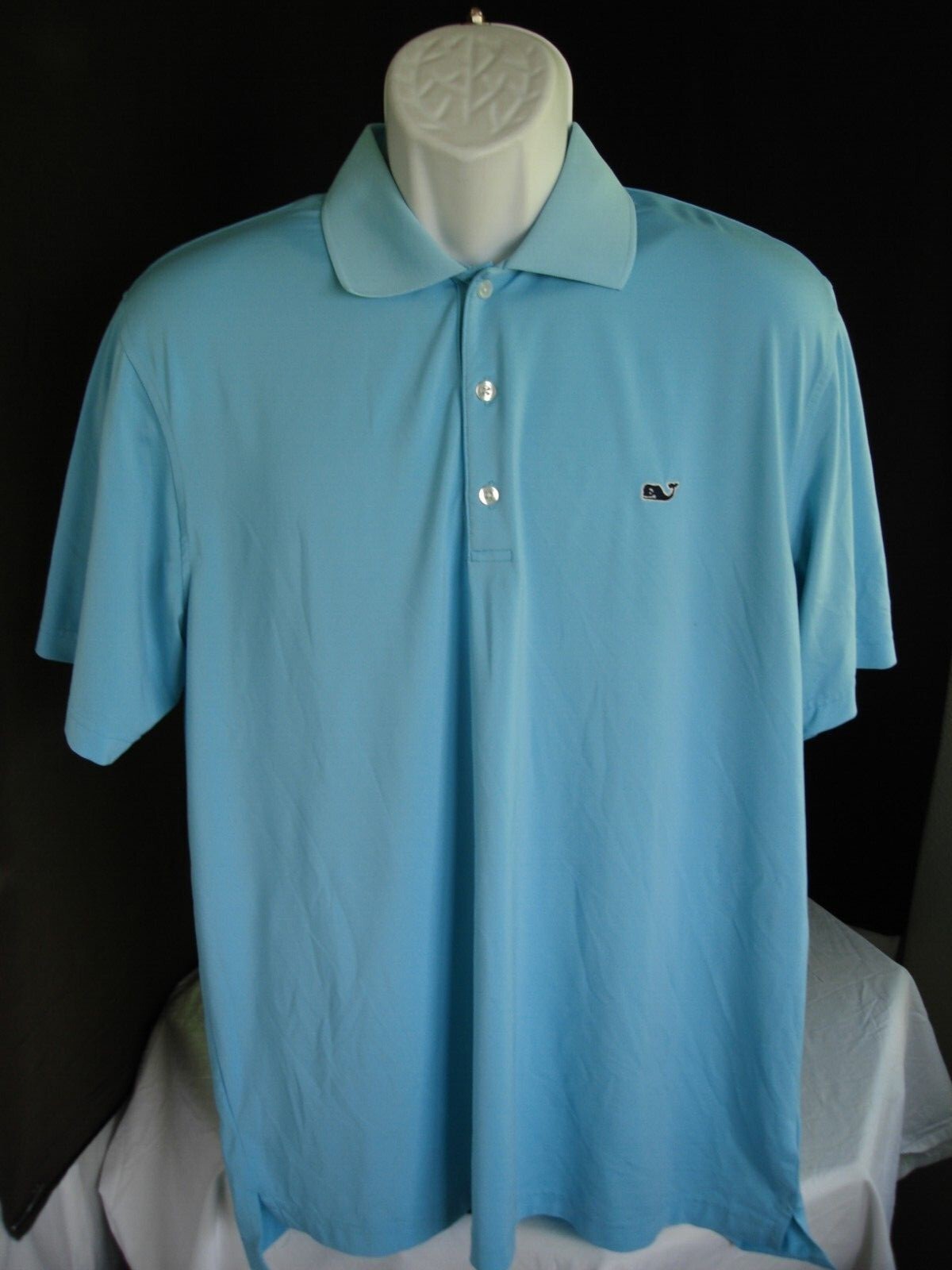 Vineyard Vines Performance Solid Teal Blue Poly/S… - image 1
