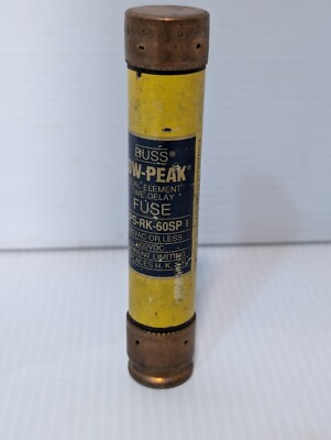 Bussmann LPS-RK-60SP Low Peak Fuse, 60A, 600VAC, 300VDC, Class RK1