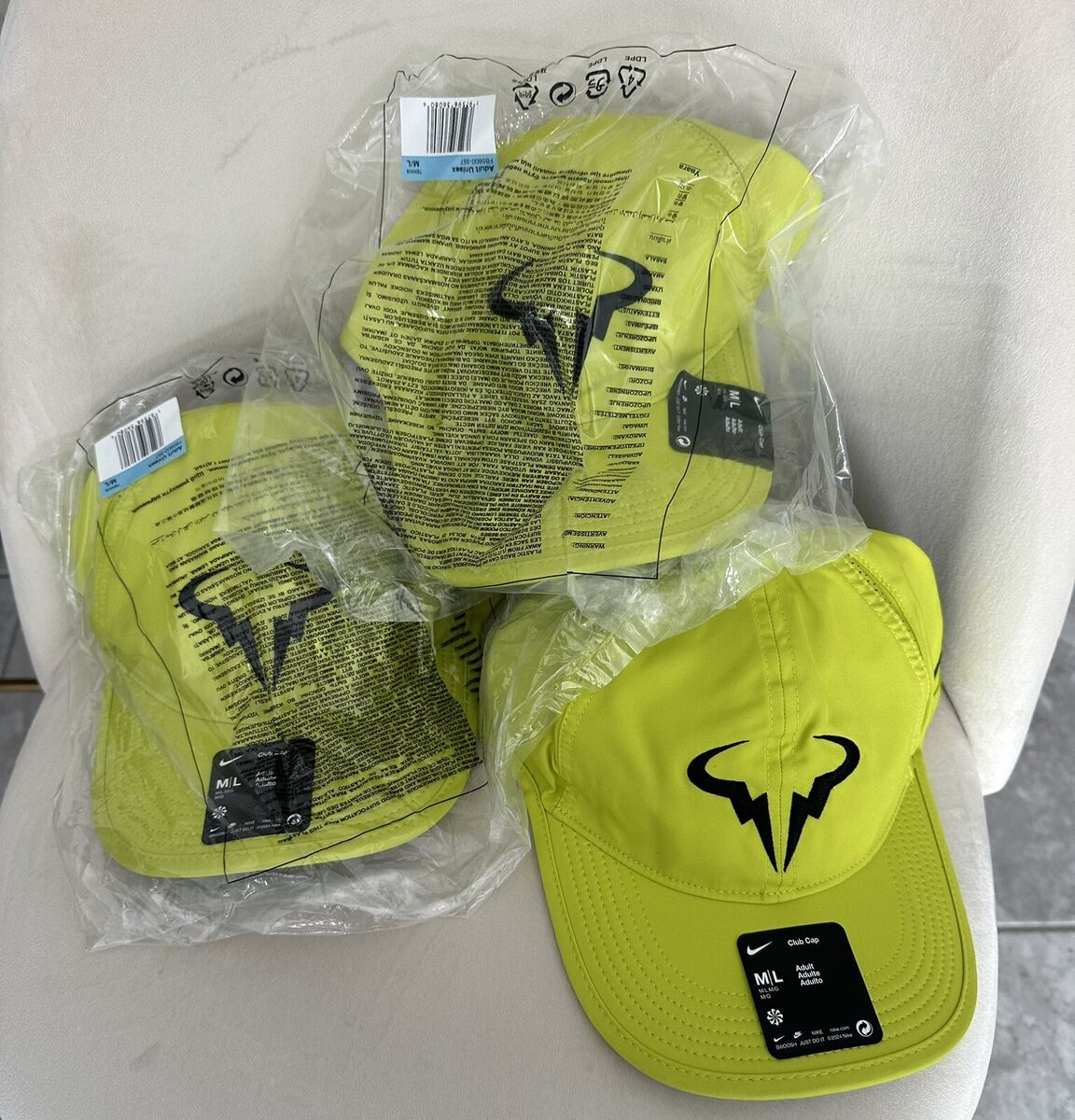 Nike Dri Fit Rafa Nadal Tennis Club Cap Hat Size M/L FB5600 Nike Dri Fit Rafa Nadal Tennis Club Cap Hat Size M/L FB5600