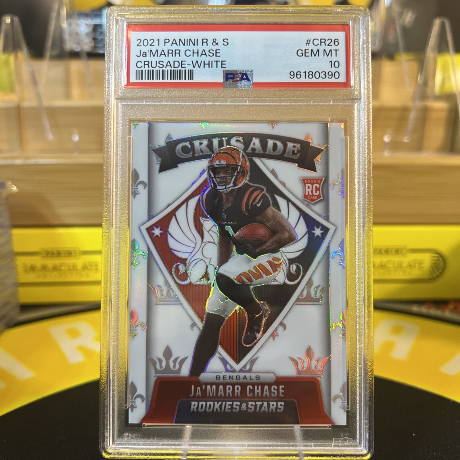 JaMarr Chase Panini Rookies & Stars Crusade #CR26 White