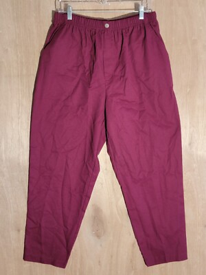 classic elements pull on  pants womens 16 classic tapered elastic waist maroon