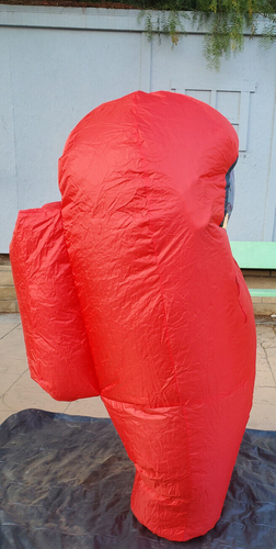 Enorme Disfraz de Halloween Inflable Rojo Among Us Grande Alto Adulto - Imagen 2 de 4