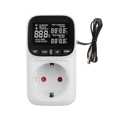 Steckdosenthermostat Temperaturregler 230V mit Fühler Digital Temperaturschalter