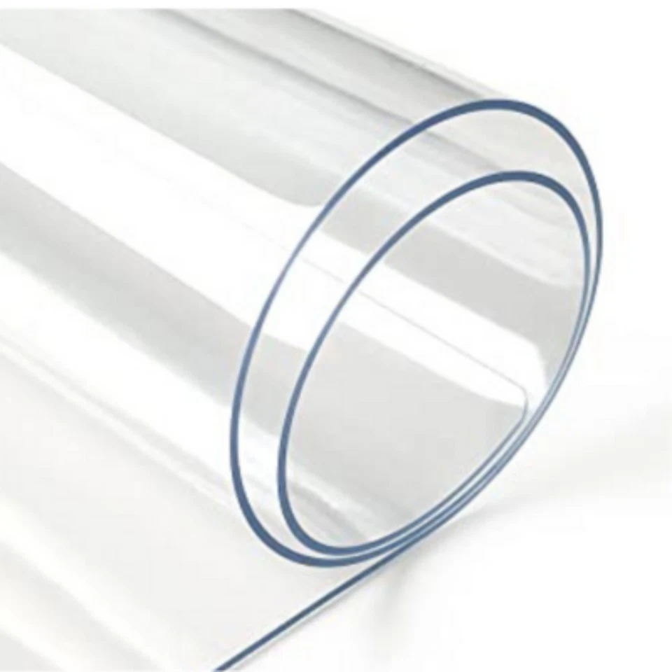 PROTETOR DE MESA OVAL TRANSPARENTE CORTE PERSONALIZADO VINIL PVC 2 peças 24”x47” e 2 peças 20”x 20” - Imagem 4 de 4