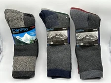 2 PAIRS DANPRO MENS WOOL BLEND SOFT &WARM OUTDOOR CREW SOCKS SIZE 7-12