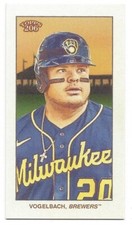 2021 Topps T206 Wave 10 Daniel Vogelbach Uzit Back Brewers #ed /25