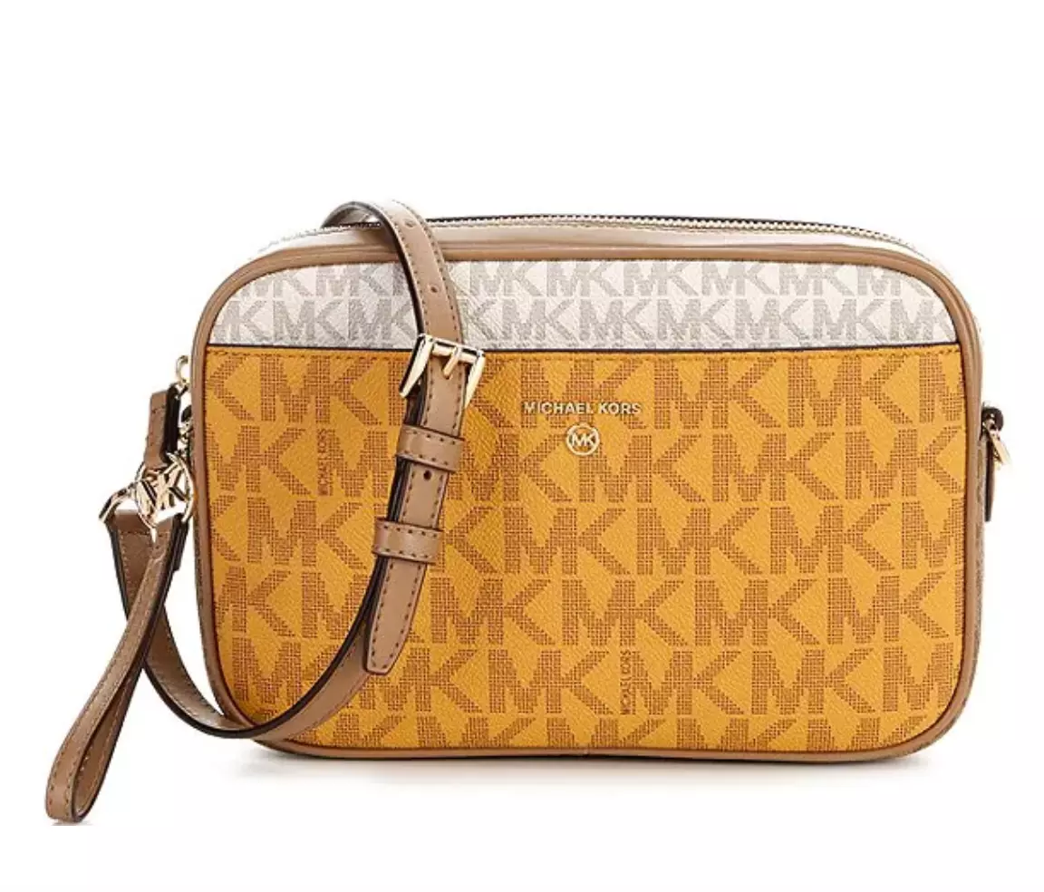 Michael Michael Kors Large Jet Set Charm Dome Crossbody Bag Vanilla