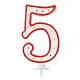 Bougie Géante Chiffre 5 Anniversaire - Photo 1/1