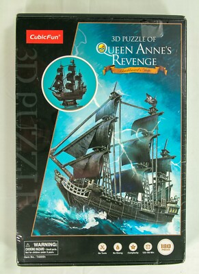 CubicFun 3D Puzzle The Queen Anne's Revenge T4005h 155 pcs NEW