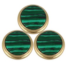 3pcs Gold and Green Zinc Alloy Finger Button for Trumpet Replacing and Repairing