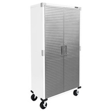 Seville Classics UltraHD 2-Door Rolling Storage Cabinet, 36" W x 18" D x 72" H