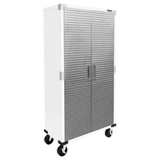 Seville Classics UltraHD 2-Door Rolling Storage Cabinet, 36" W x 18" D x 72" H