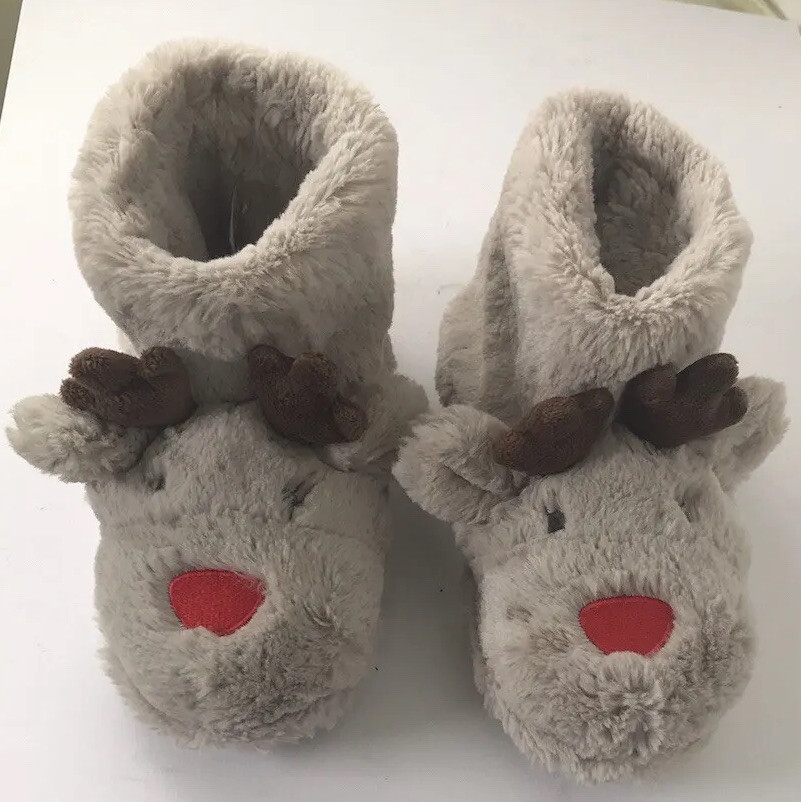 APL John Lewis Ciabatte per Bambini Rudolf la Renna Beige. UK 2 ***USA
