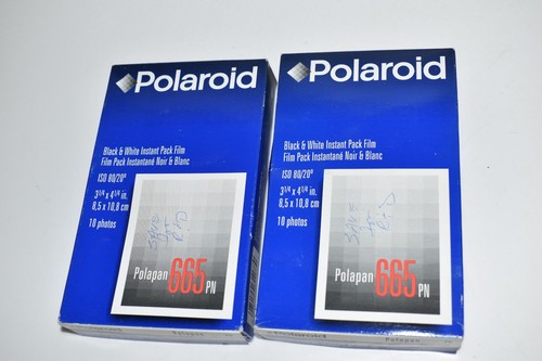 ^^ Polaroid Polapan 665 B&W Instant Pack Film Exp 02/01 - Lot of 2 - NEW (FEA61)