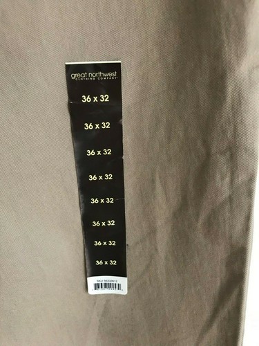 New Men's Great Northwest Dress Pants size 36x31.5 Light Brown Flat Front Chino - Picture 5 of 6