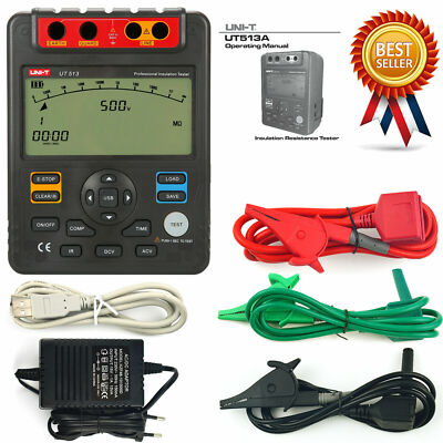 UNI-T UT513A Insulation Resistance Tester Megohmmeter Voltmeter 5000V 1000GΩ