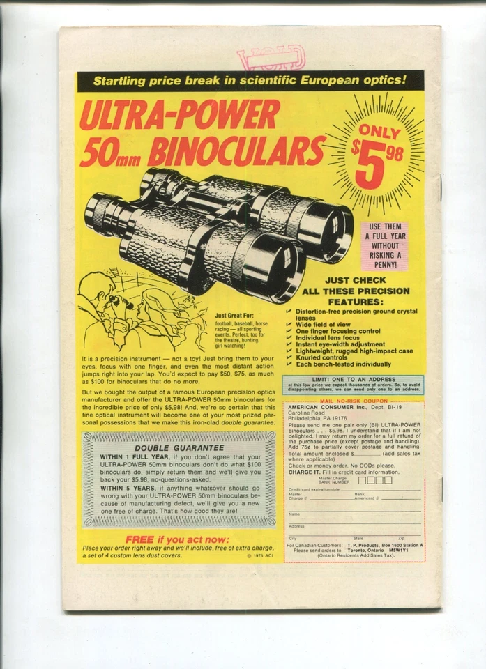 MARVEL CHILLERS 1 FINE WPGS MARVEL 1975! 1ST APPEARANCE OF MODRED THE MYSTIC!!!! - Image 2 of 2