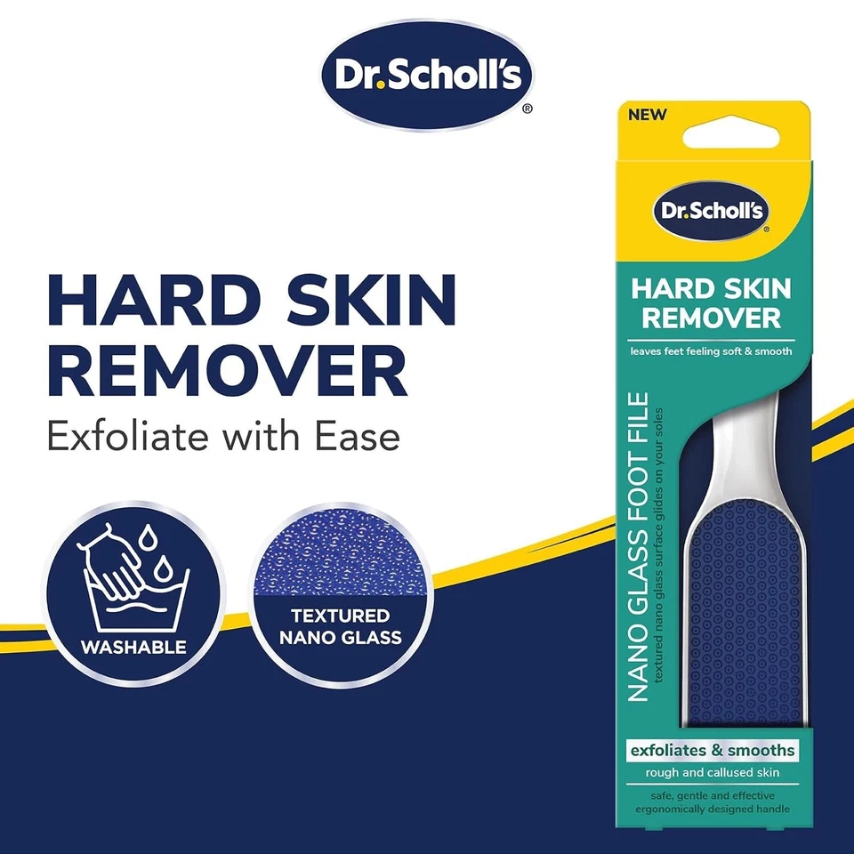 Removedor de piel dura Dr. Scholl's nano vidrio lima de pies removedor de callos de pies duradero Foto 2 de 4