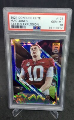 2021 Donruss Elite Status Blue Explosion Mac Jones Rookie /275 POP 2!!!