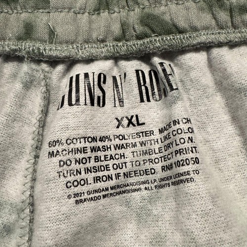 NWOT Guns N Roses Youth Sweatpants Tie Dye Grunge Streetwear Punk Rock Green XXL - Picture 2 of 3