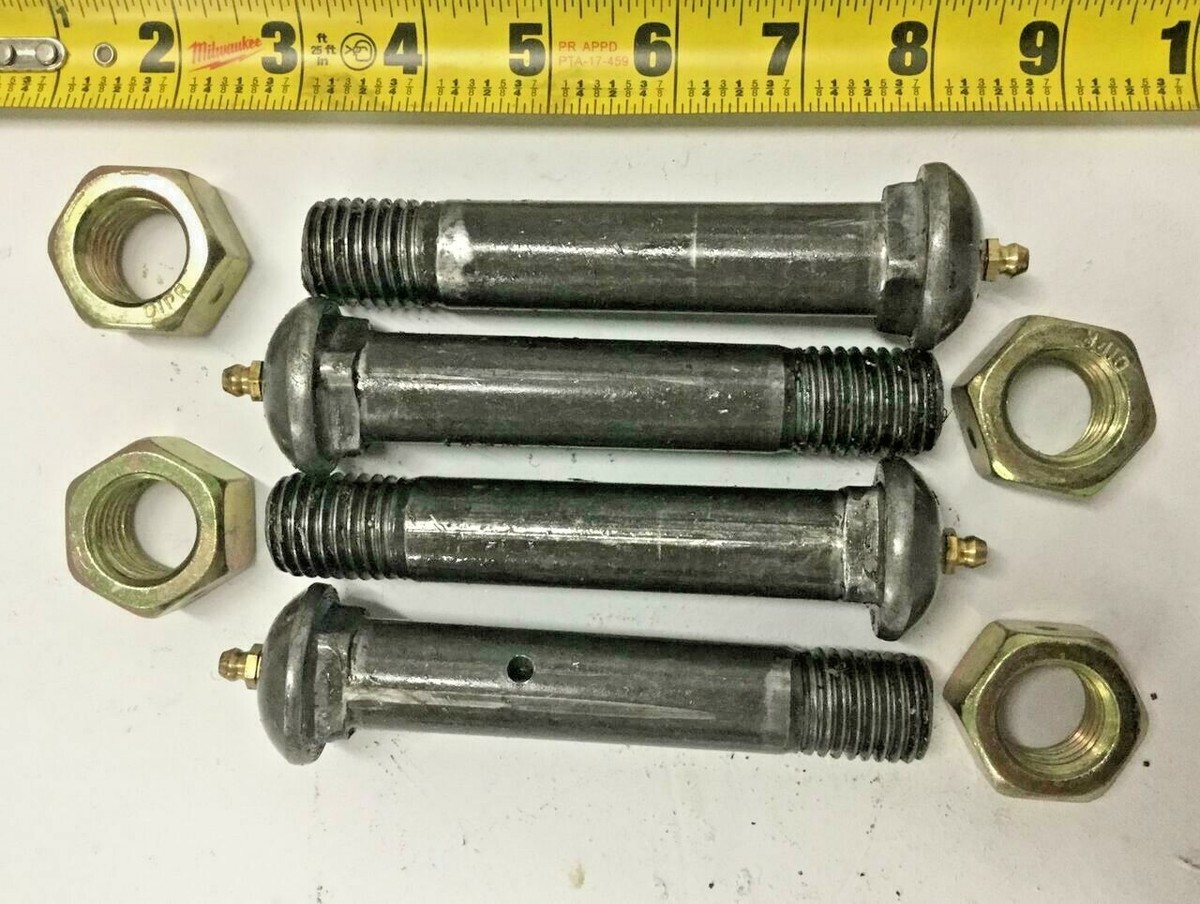2 Pack - 7/8 Trailer Equalizer Bolt w/ Grease Fitting & Lock Nut