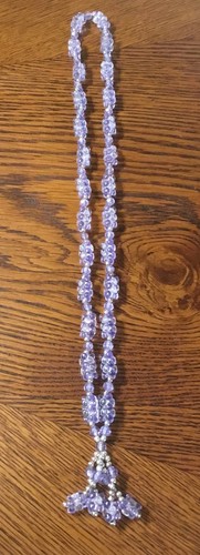 Vintage Lavender Chunky Crystal Necklace-33” - Picture 1 of 3
