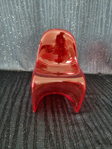 VITRA MINIATUR 1:6 SCALE CHAIR PANTON 'S' CHAIR TRANSLUCENT CHERRY RED - NEU! - Bild 4 von 6