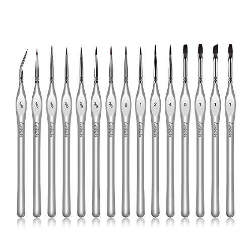 Micro Detail Paint Brush Set 15pcs Miniature Fine Paint Brushes for Acrylic P... eBay