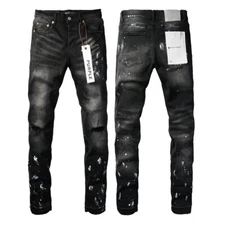 2025 New Purple Brand men's fashion splash-ink jeans !