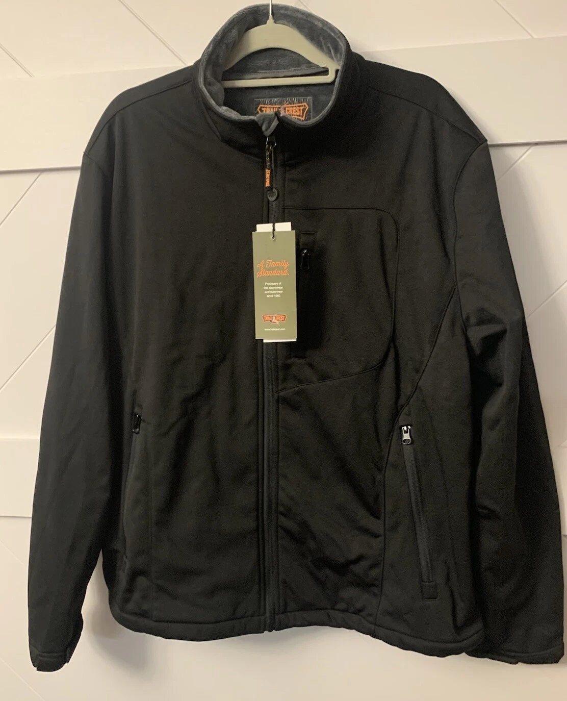 New With Tags - Trail Crest Performance XRG Softshell Jacket, sz. 2X Slim, Black