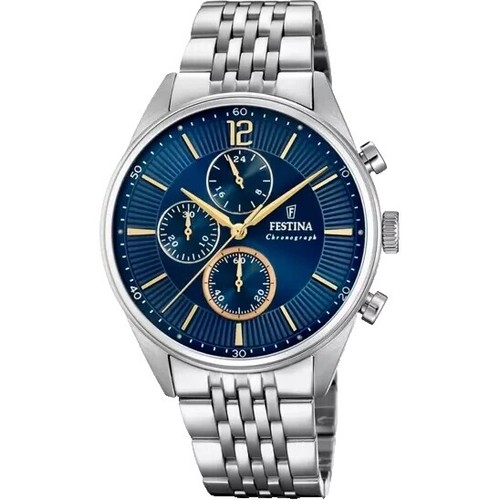 Bracelet De Montre Festina Bleu Avec Coutures Blanches - Neuf (réf. 9-32) - Occasion
