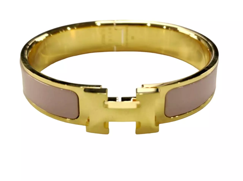 Authentic Pre-Owned Hermes Clic H Bracelet Gold Hardware Enamel PM Size