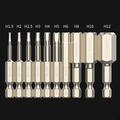 7-teiliges Inbusschlüssel-Bit-Set (1,5–6 Mm, 50 Mm) – Magnetisch, S2-Stahl, 1/4" Sechskantschaft
