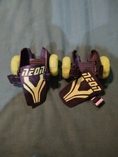 NEON Green Pop n Lock STREET ROLLERS w/LED Light Wheels / Adjustable Heel Straps