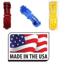 500 T-TAPS WIRE CONNECTOR SPLICE TERMINAL ALL SIZES 22-10 GAUGE MADE IN USA