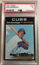 1971 Topps #455 Don Kessinger Chicago Cubs PSA 5